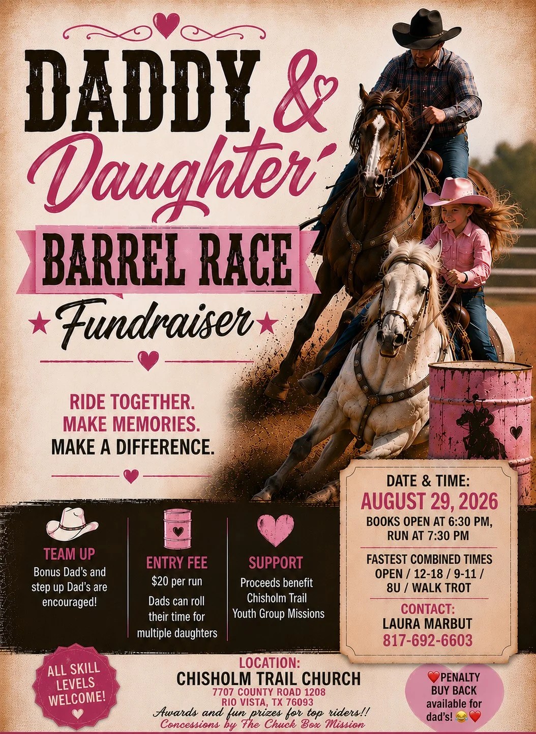 Chisholm Trail Church Daddy Daughter Barrel Race