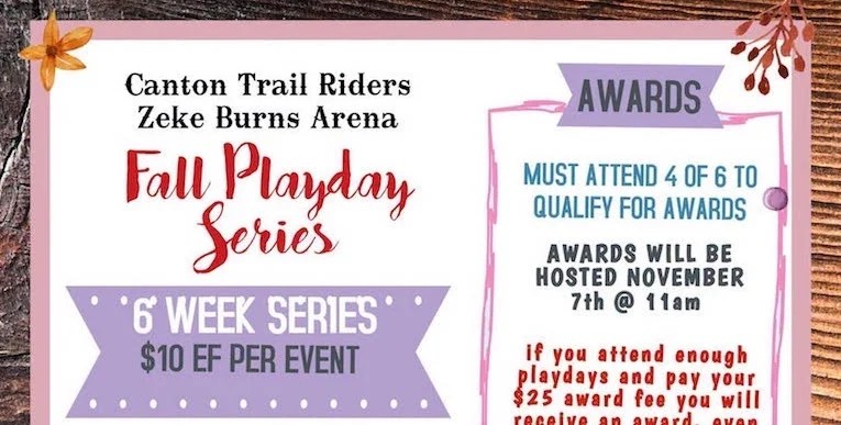 Canton Trail Riders Fall Playday Series