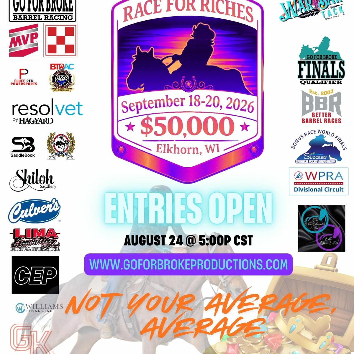 RACE FOR RICHES | $50,000 Added | Elkhorn, WI