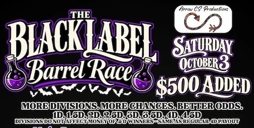The Black Label Barrel Race flyer