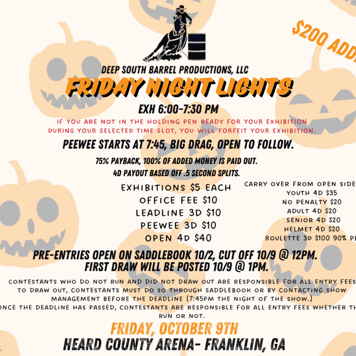 10.9.26 $200 Added Friday Night Lights flyer
