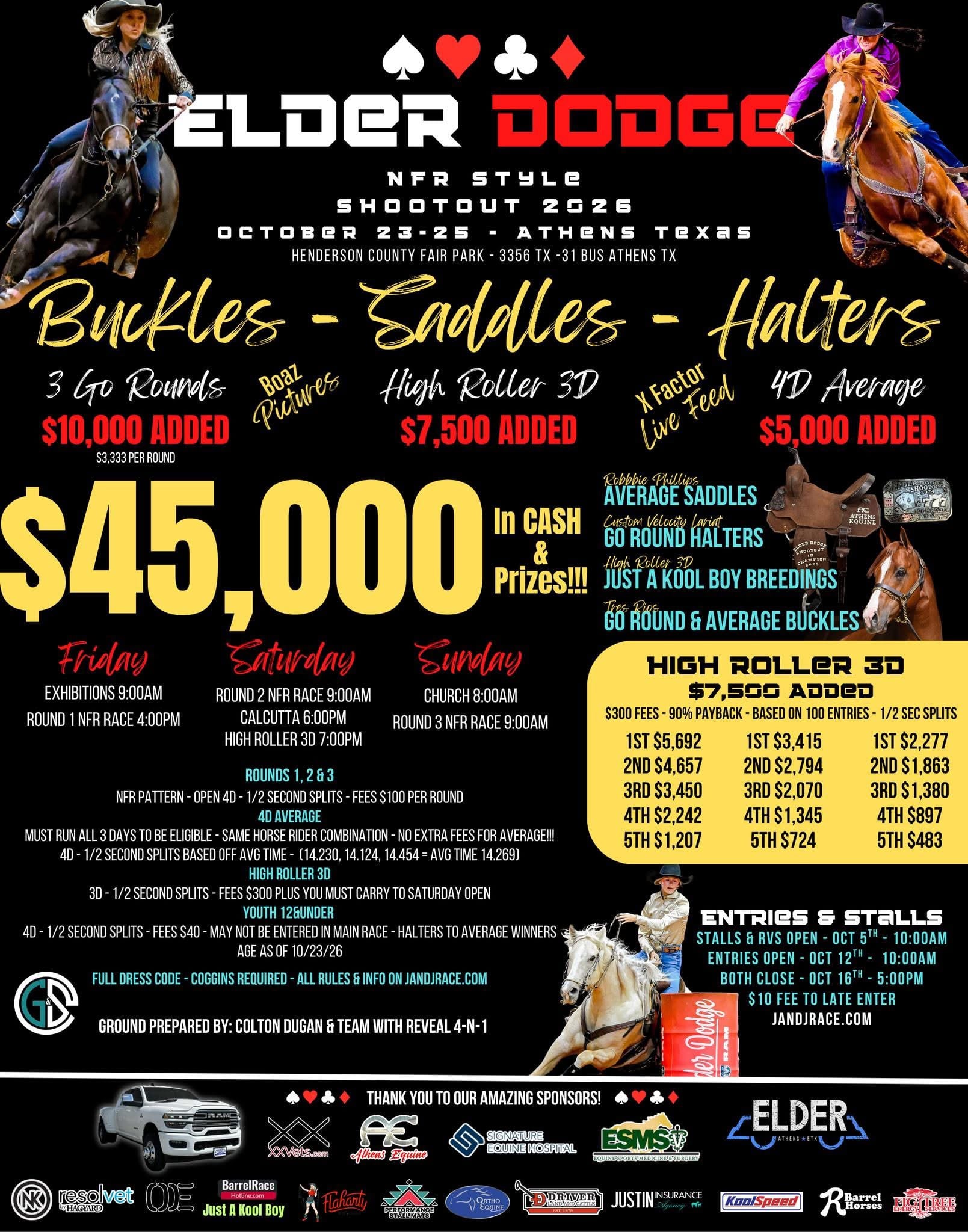Elder Dodge NFR Style Shoot Out flyer