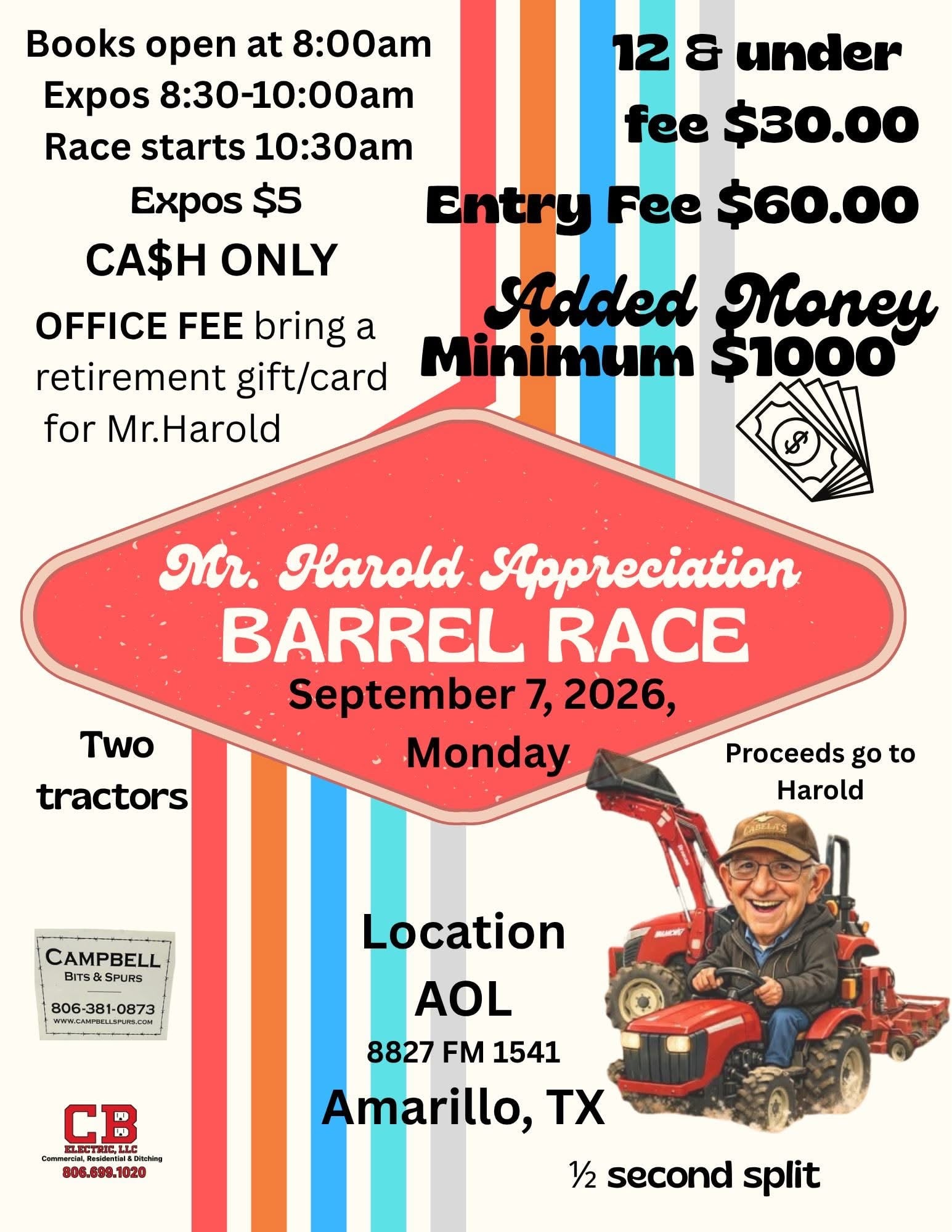 Mr. Harold Appreciation Barrel Race