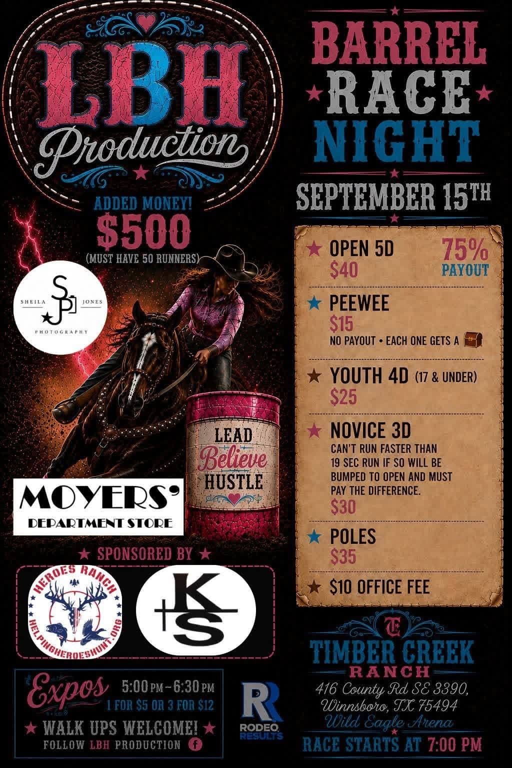 LBH Productions Barrel Race Night
