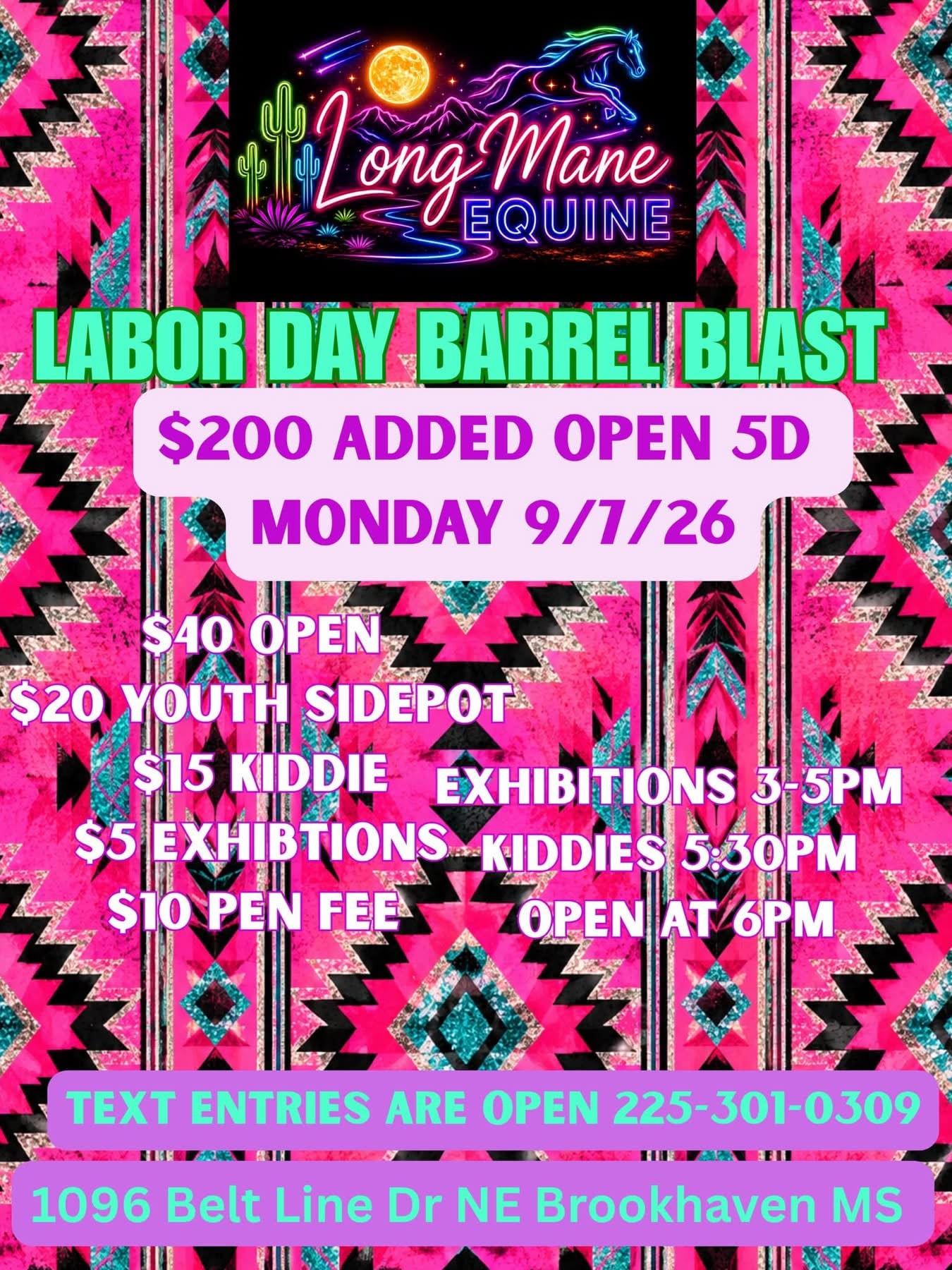 Long Mane Equine Barrel Blast