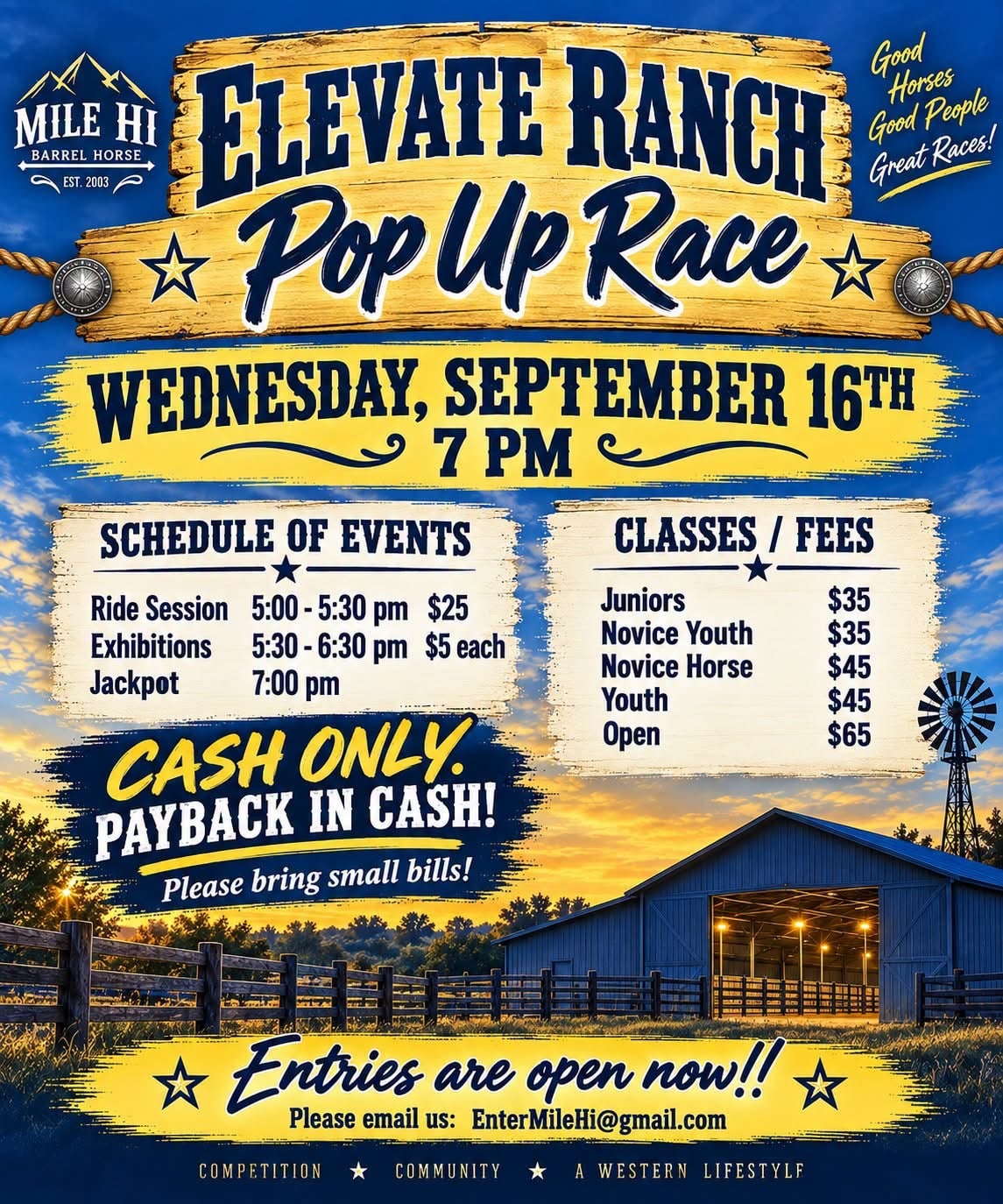 Elevate Ranch Pop Up Race