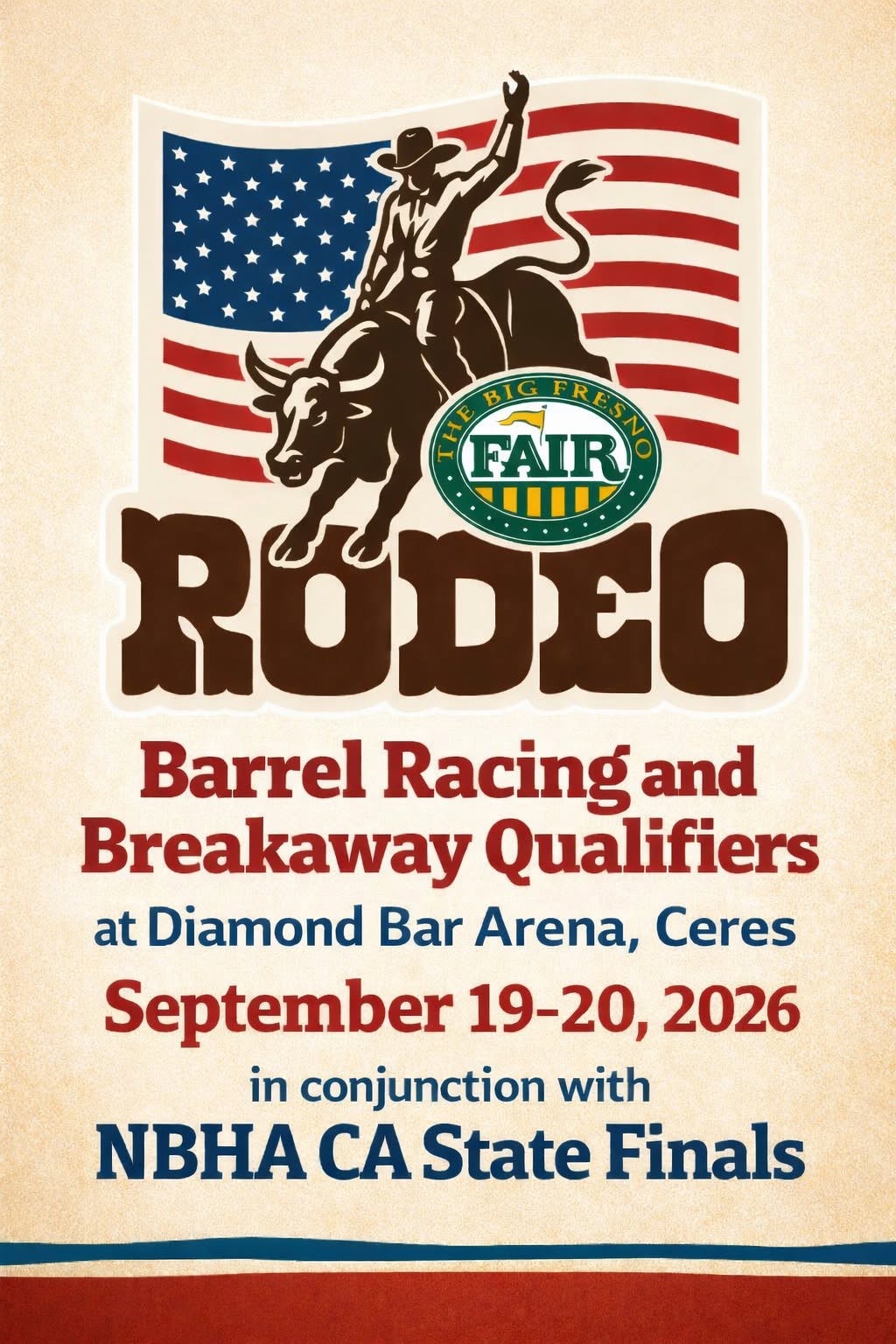 NBHA CA State Finals/WCBRA Open 4D and Big Fresno Fair PRCA Rodeo Qualifier