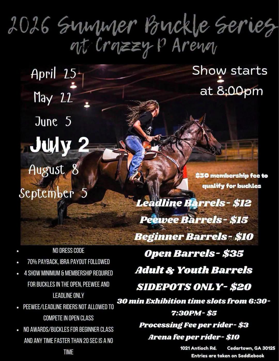 Crazzy P Summer Buckle Series Last Race!
