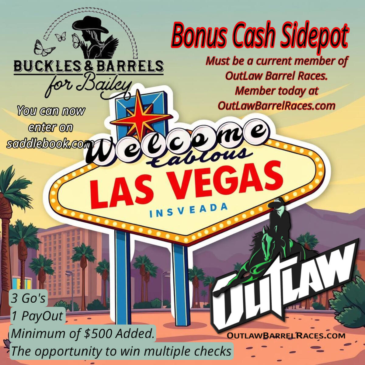 BB4B- OUTLAW BARREL RACES Bonus Cash