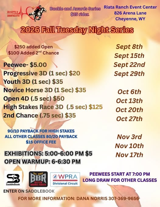 Tuesday Night Fall Barrel Series