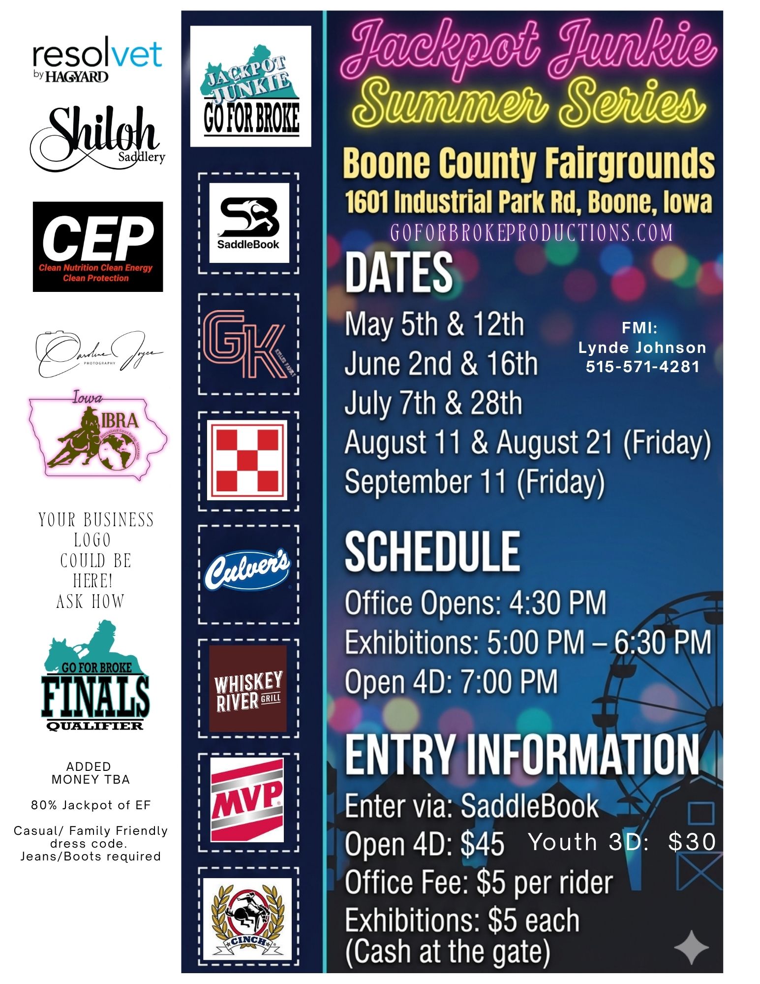 Jackpot Junkie Summer Series 9/11 (BOONE, IOWA) | Go For Broke Productions