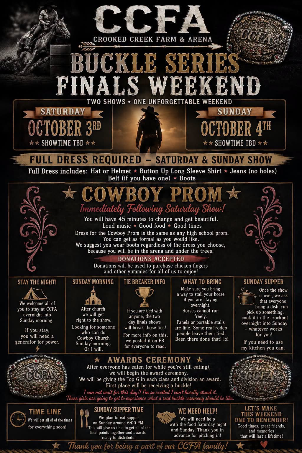 Ocber 4th, 2026 Barrels Jackpot and Buckle Series #8 FINALS flyer