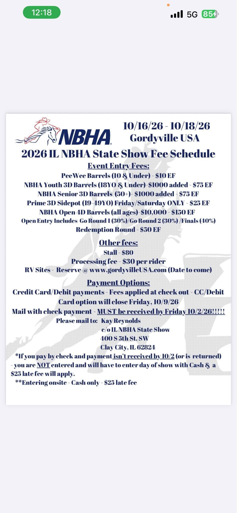 IL NBHA State Finals flyer