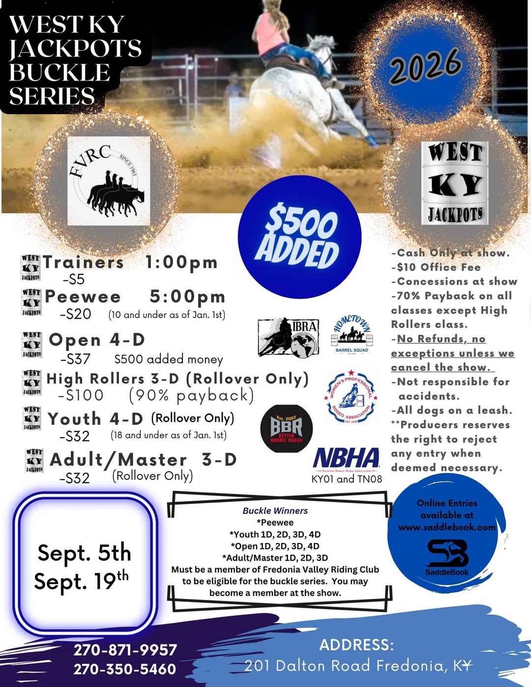 West KY Jackpots Summer Series- Sept 19th