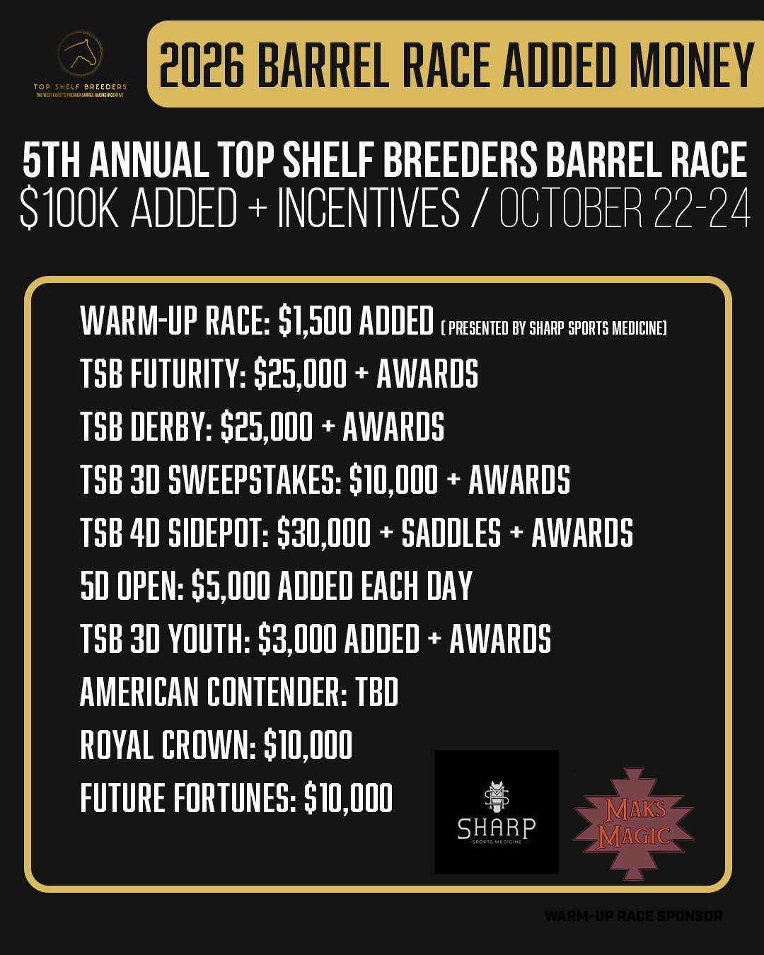 OUTLAW BONUS CASH - TOP SHELF BREEDERS flyer