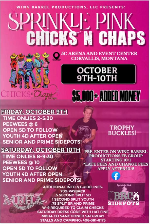 Sprinkle Pink - Chicks N Chaps flyer